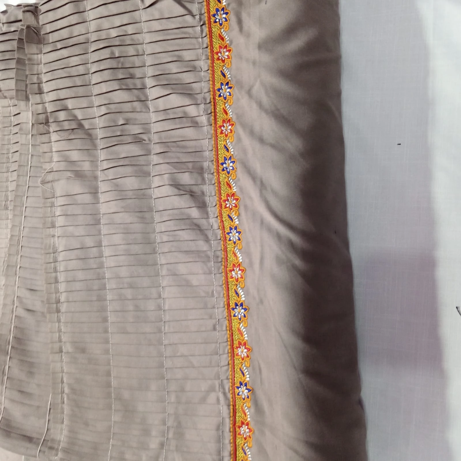 Buy Rina Dhaka Women's Khadi Silk Lehenga, Choli & Dupatta Set | Designer  Ghagra Choli With Patch Work embroidery all over paired For Girl's (3 piece  ReadyMade Lehnga) (S, DESIGN 1 (BLUE))